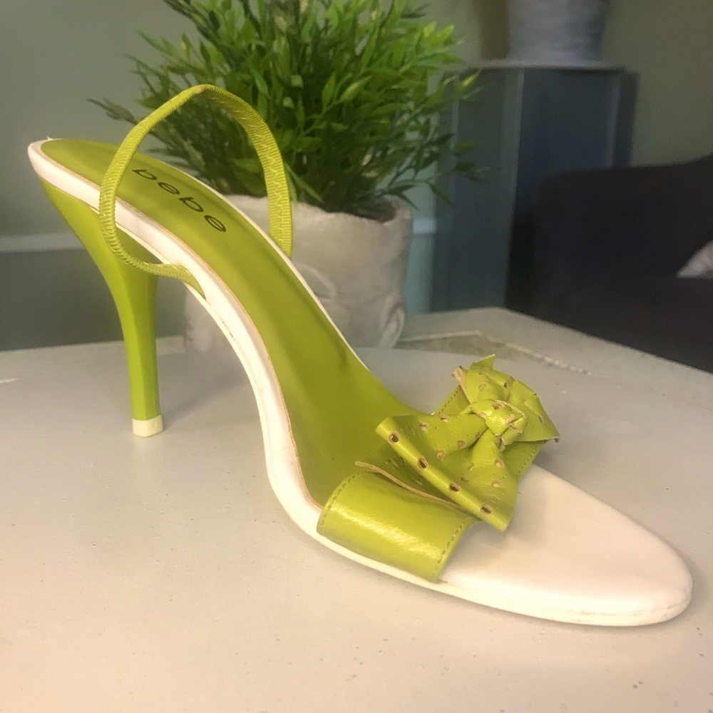 BEBE leather open toe sandal